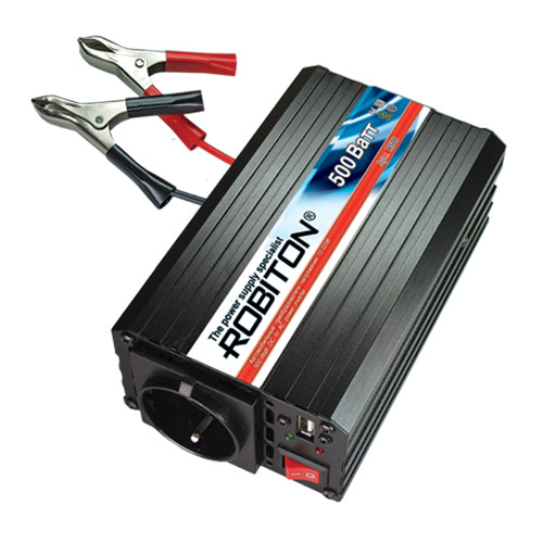 Инвертор 12V-220V ROBITON R500 500W с USB выходом 12172